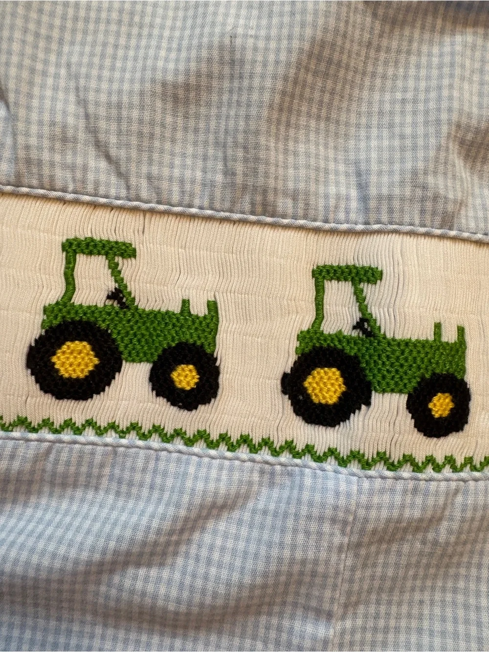 Smocked Tractor Coveralls